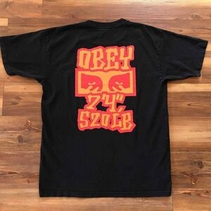 Andre The Giant Theme Black Graphic Short Sleeve Shirt By Obey Size Medium